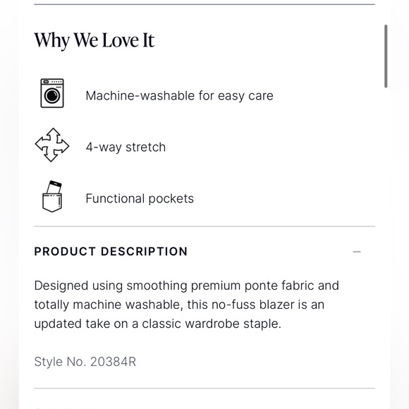 SPANX THE PERFECT OVERSIZED BLAZER IN PINSTRIPE SIZE 1X - Picture 9 of 9